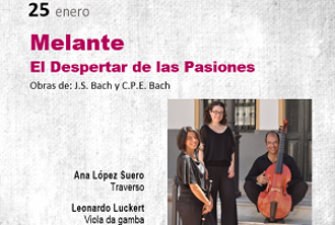  MELANTE - Ana López Suero, traverso; Leonardo Luckert, viola da gamba y Ana Moreno Aranda, clave-